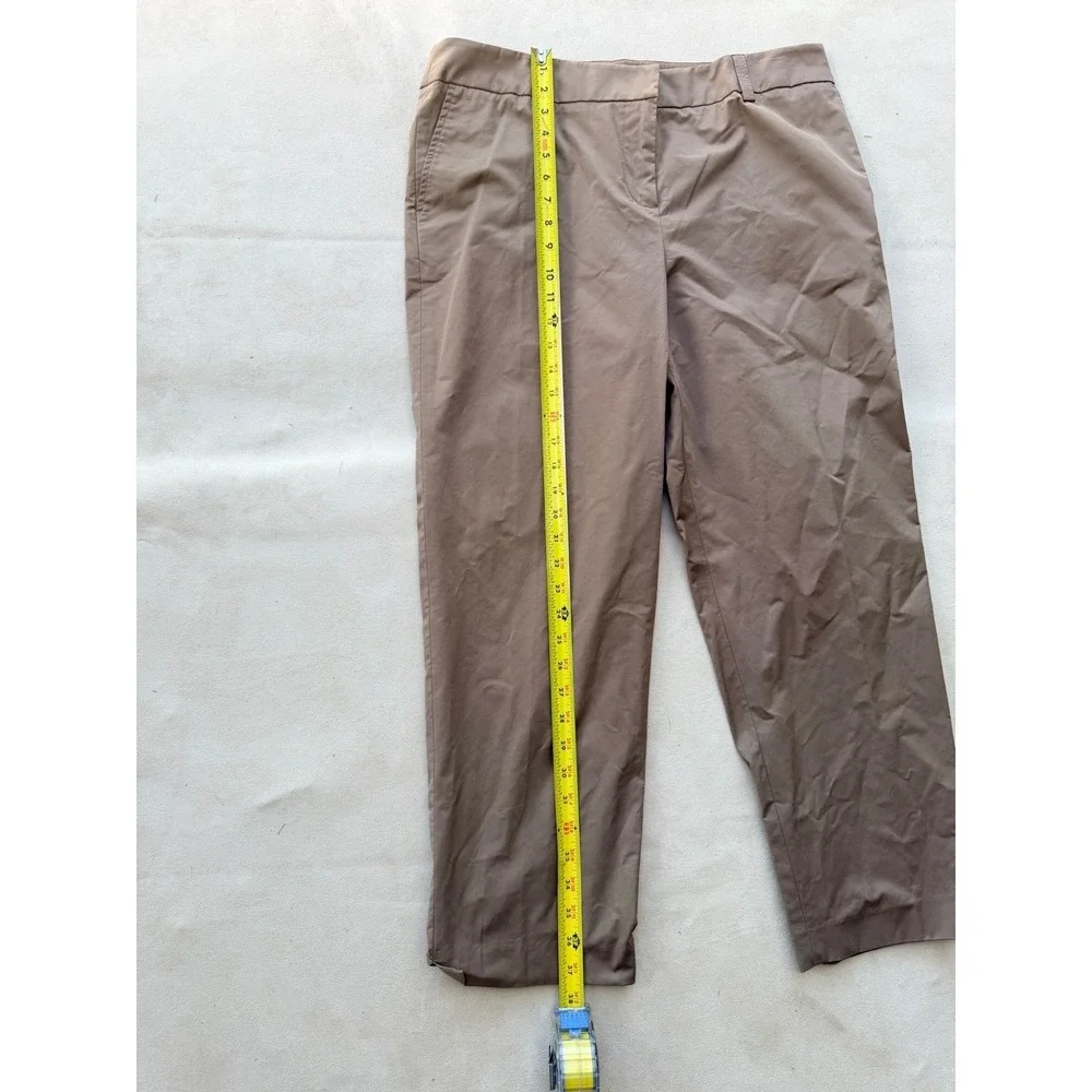 Pendleton‎ Ankle Pants Khaki Tan Straight Leg Sz 14 Cotton Office Minimalist